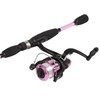 Leisure Sports Fishing Rod and Reel Combo, Spinning Reel Pole, Gear for Bass, Trout Fishing, Pink, Strike Series 892818FUS